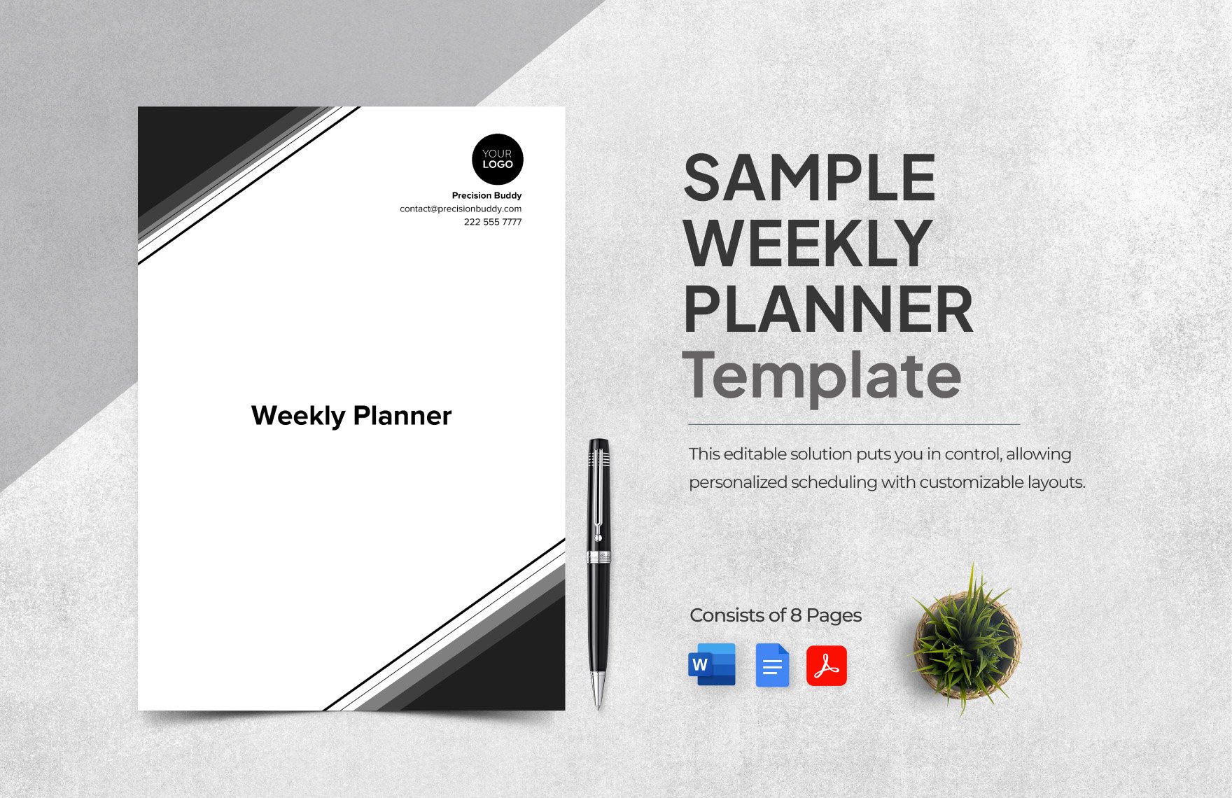 Sample Weekly Planner Template