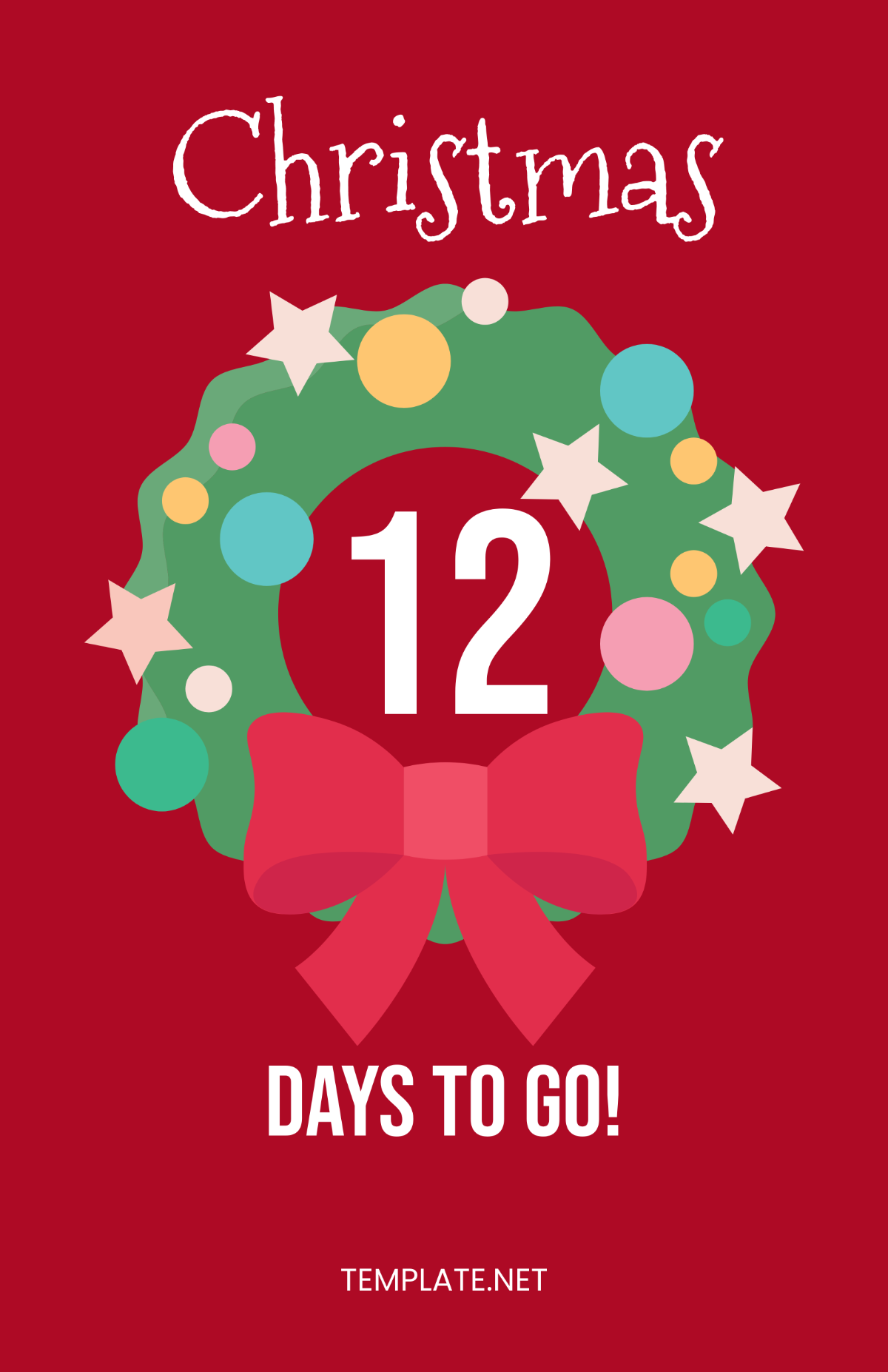 12 Days of Christmas Poster Template
