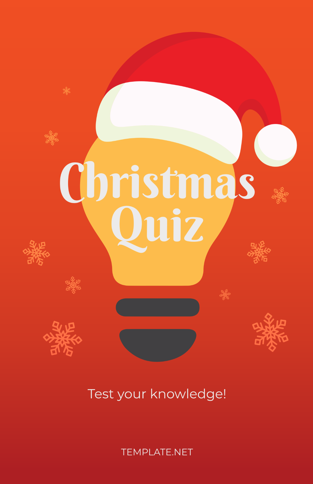 Christmas Quiz Poster Template
