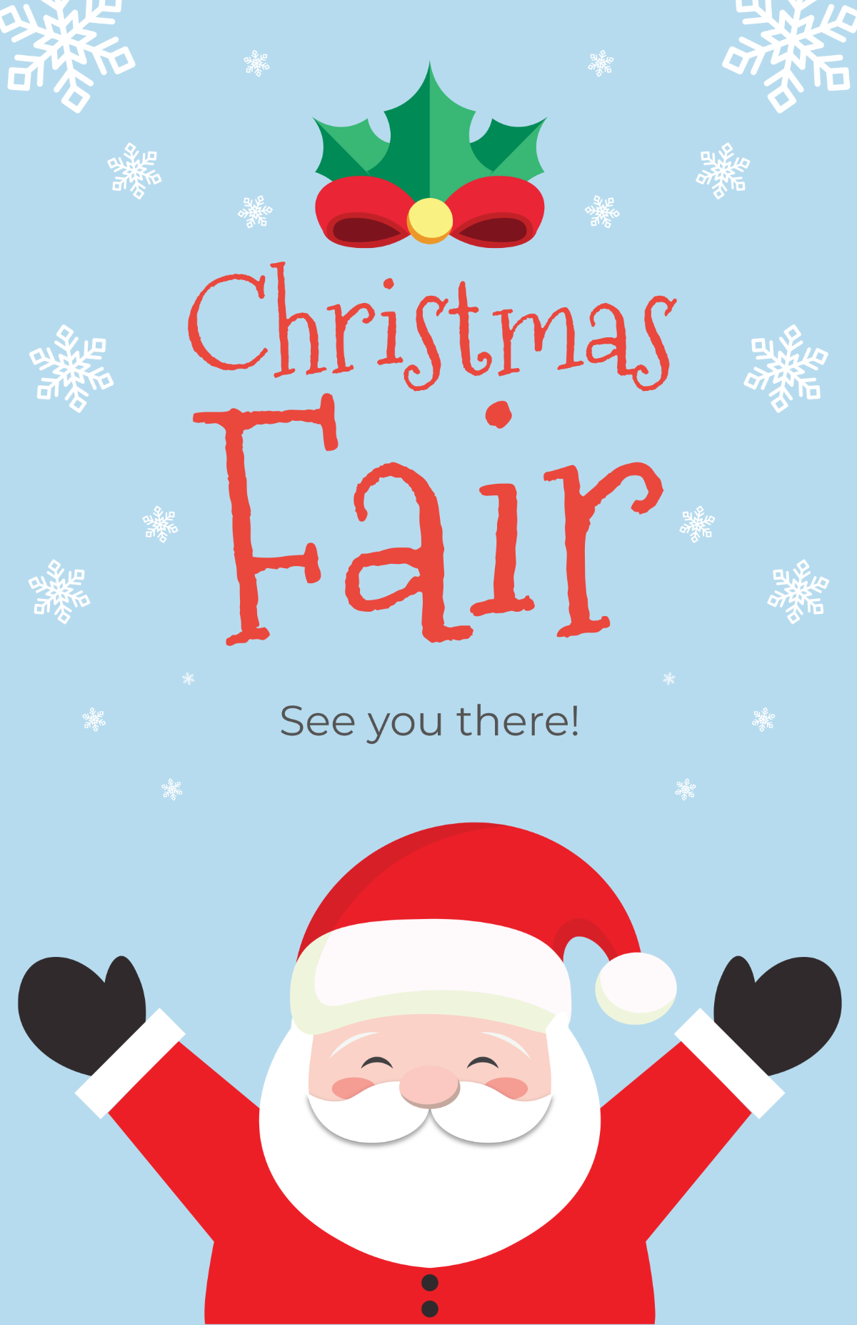 Editable Christmas Fair Poster Template