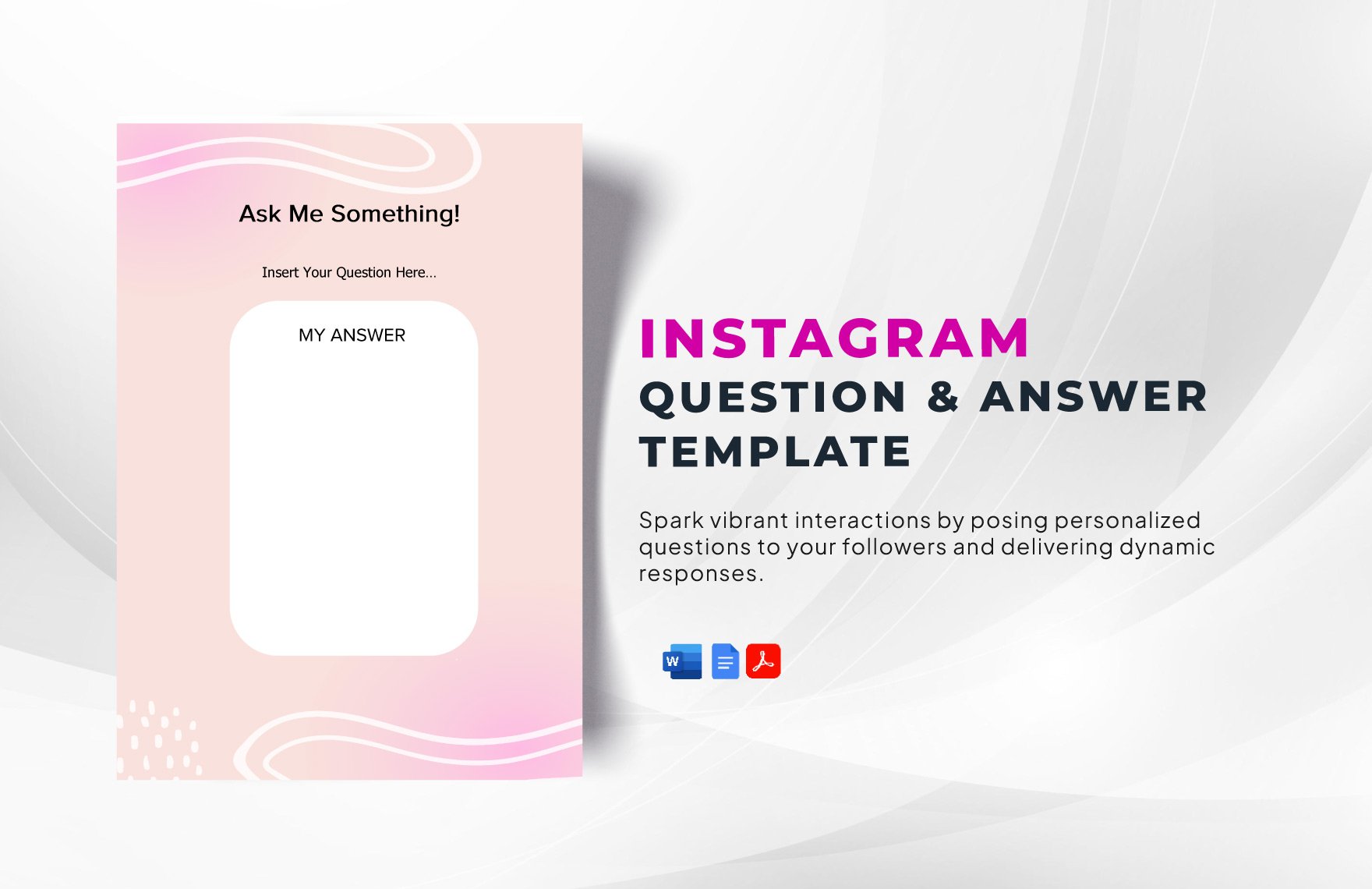 Free Instagram Question & Answer Template in Word, Google Docs, PDF