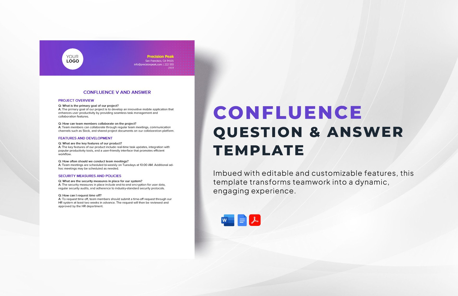 Free Confluence Question & Answer Template