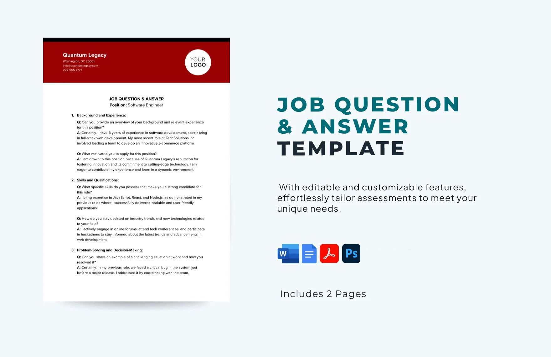 Job Question & Answer Template