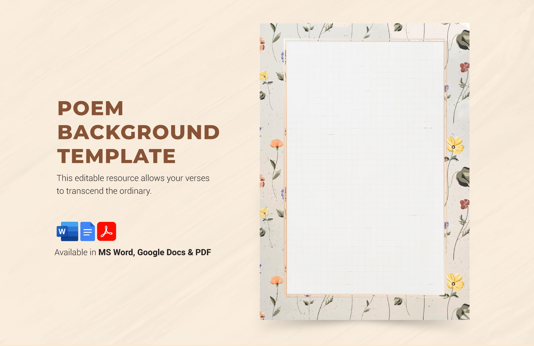 Free Poem Background Template