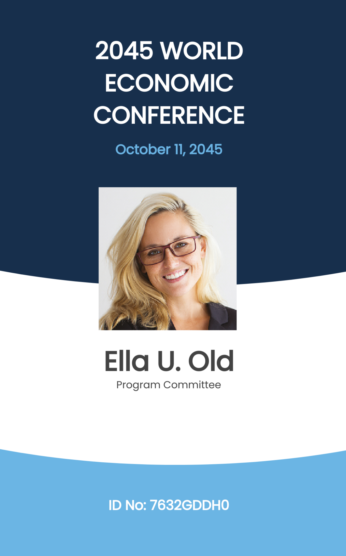 Conference Event ID Card Template