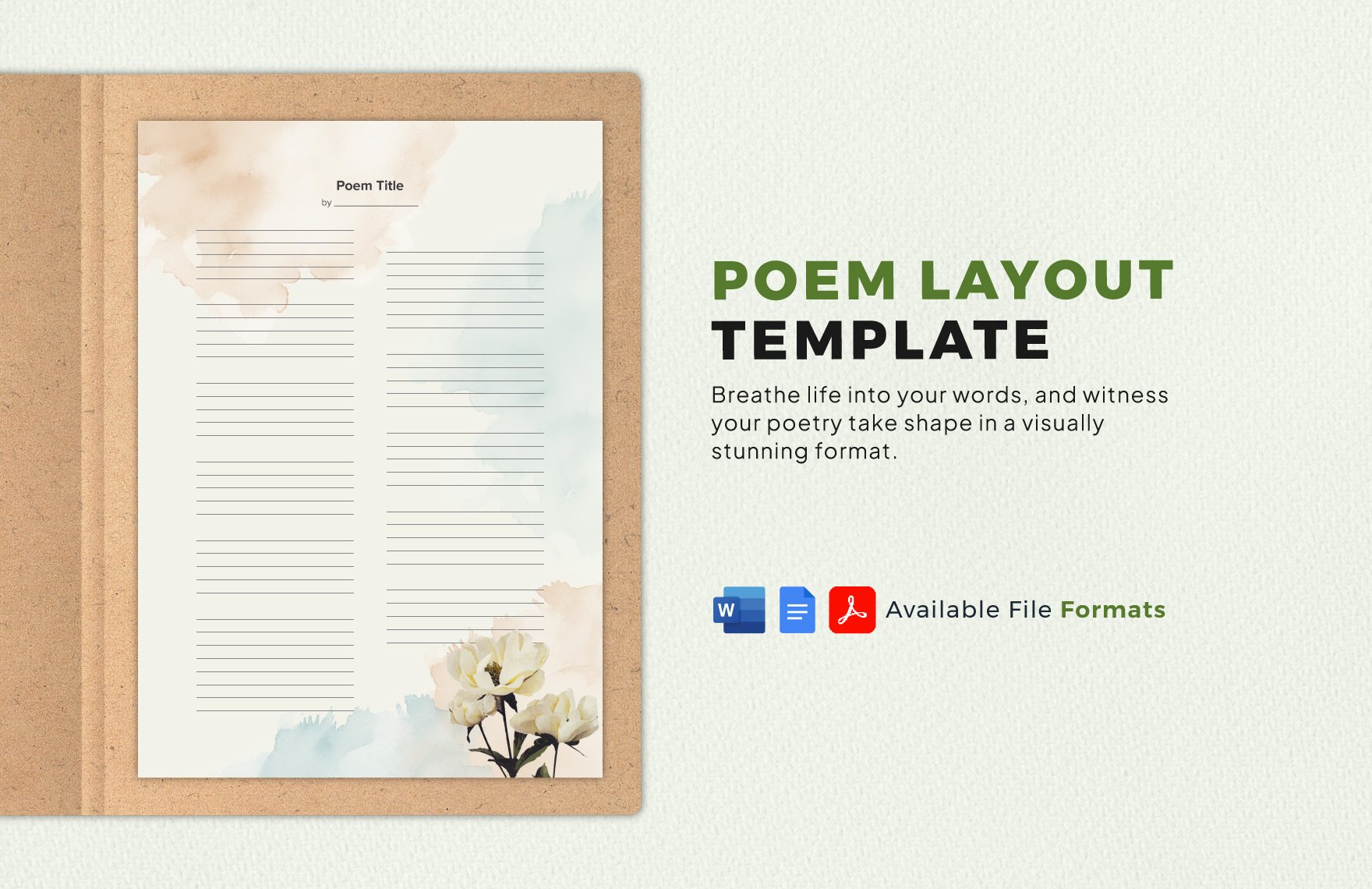 Free Poem Layout Template in Word, Google Docs, PDF