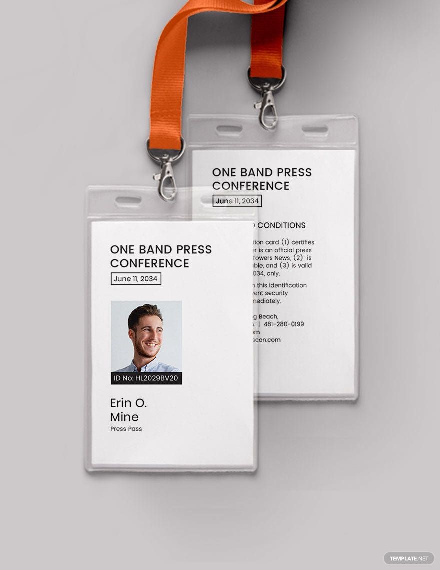 Event Pass ID Card Template