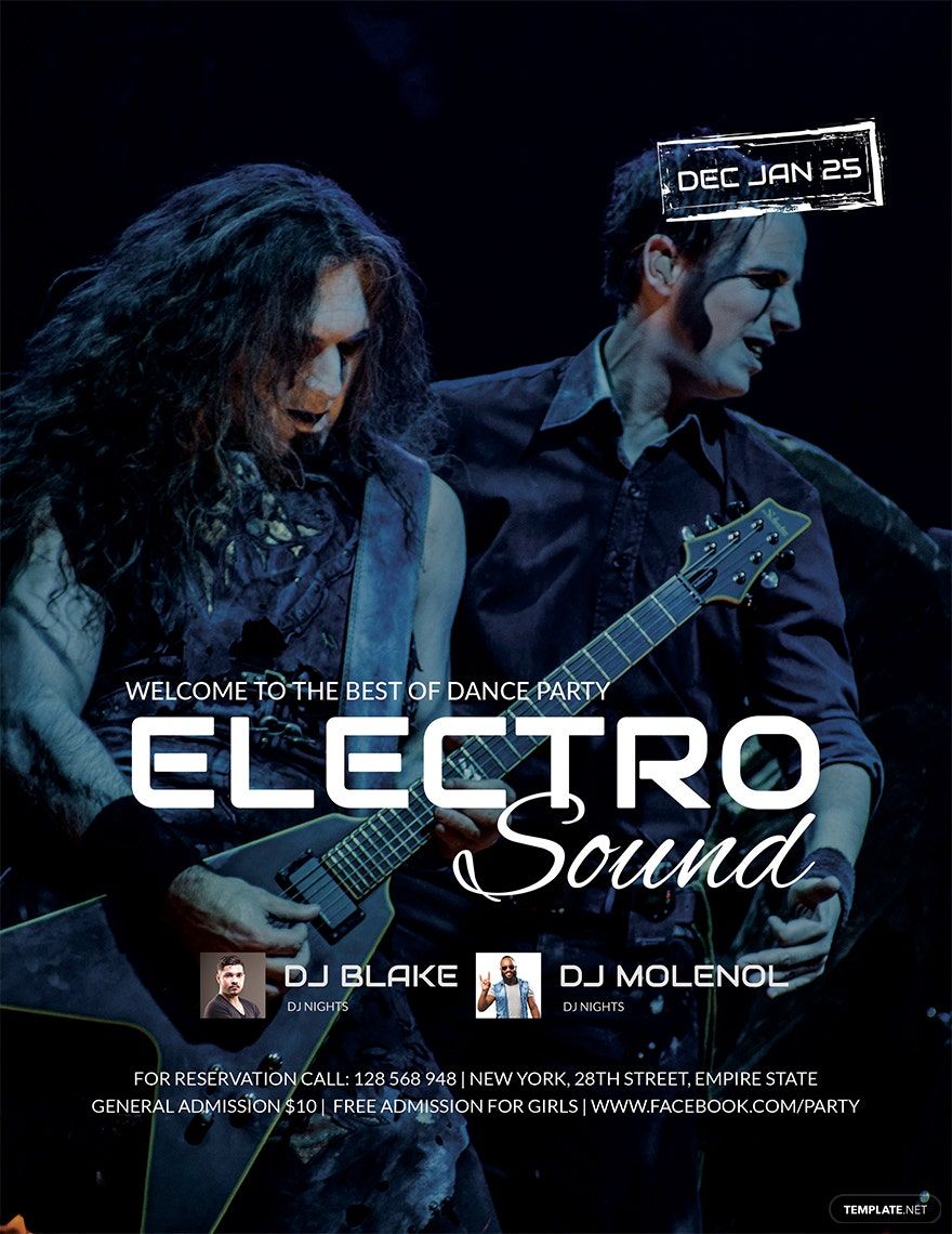 Electro Concert Party Flyer Template