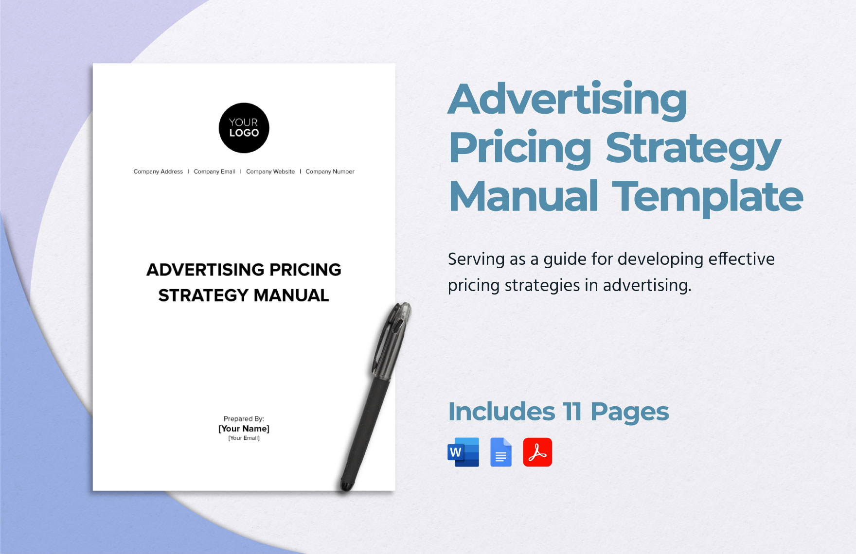 Advertising Pricing Strategy Manual Template in Word, Google Docs, PDF