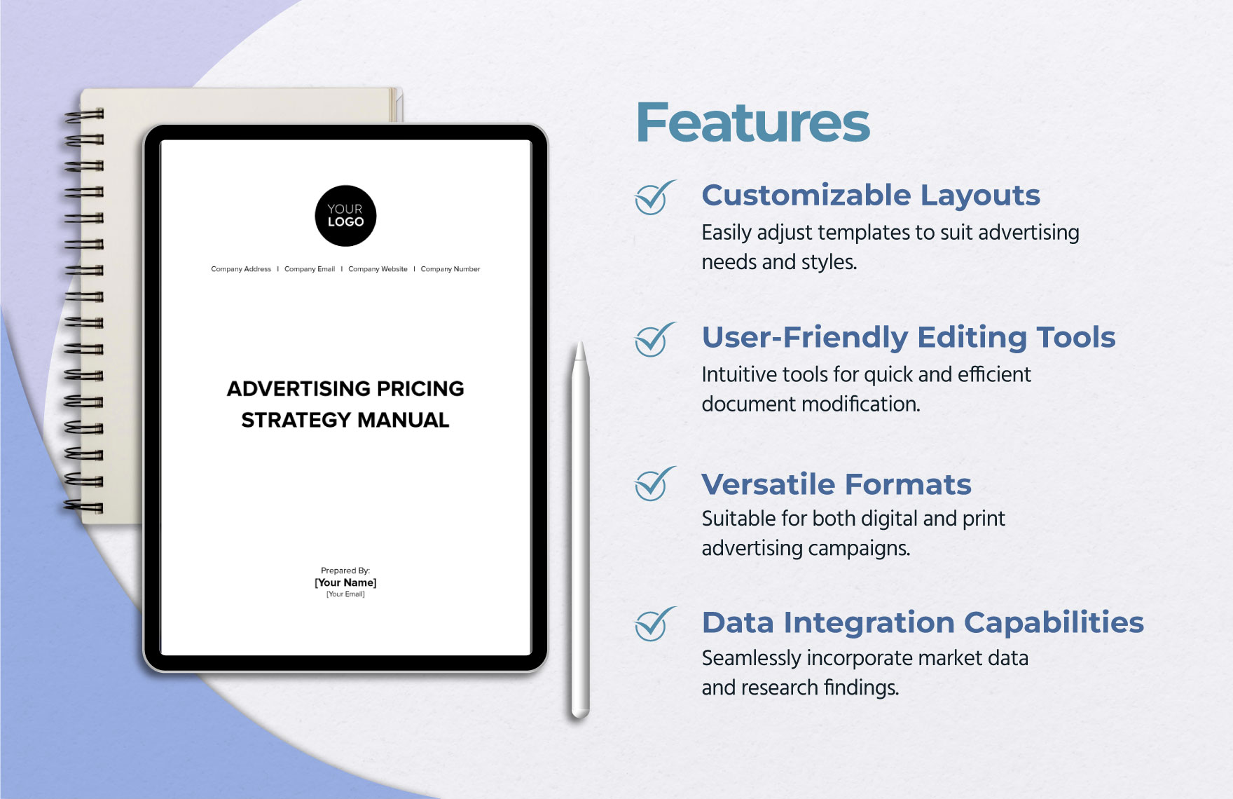 Advertising Pricing Strategy Manual Template