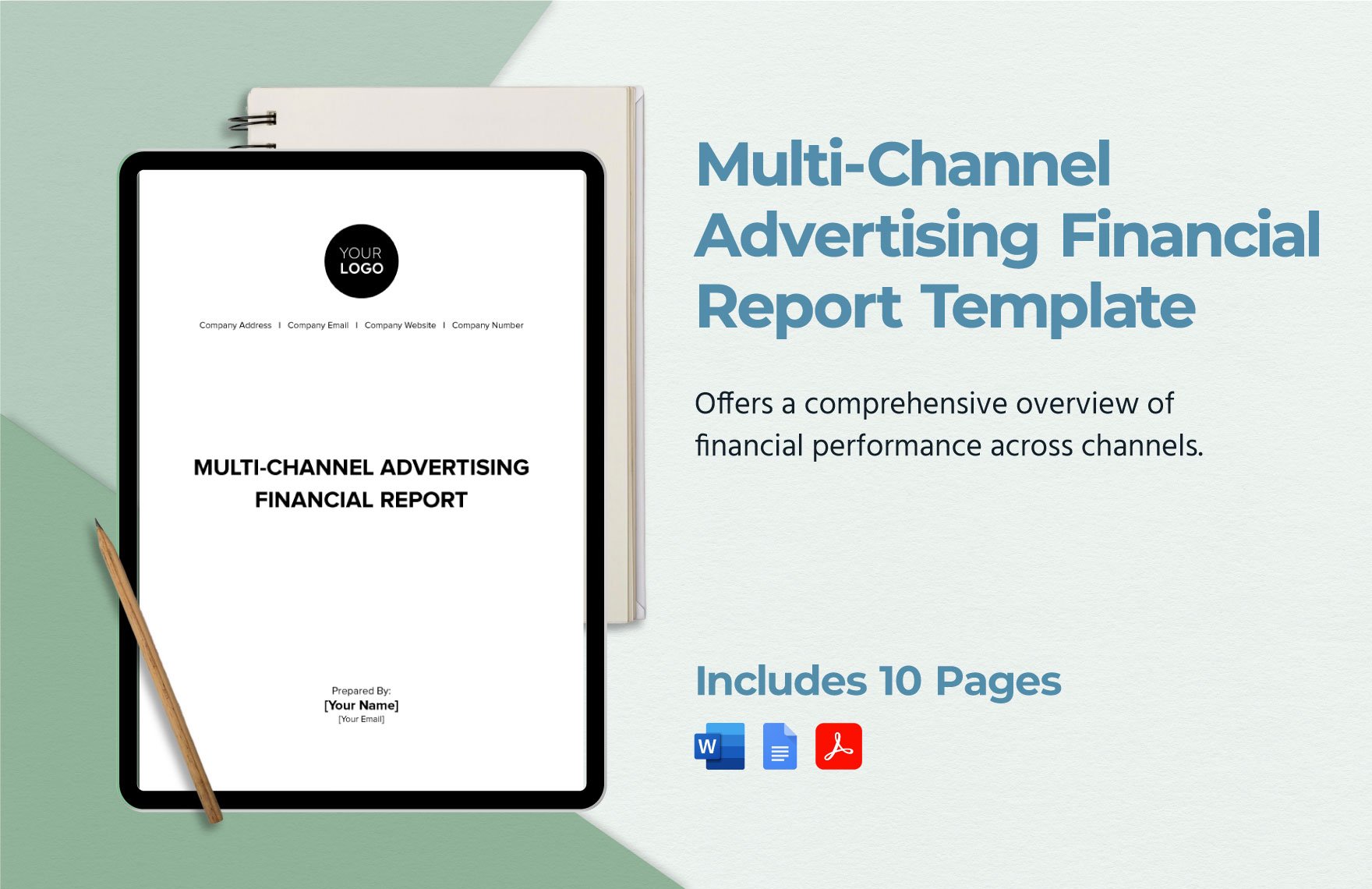 Multi-Channel Advertising Financial Report Template