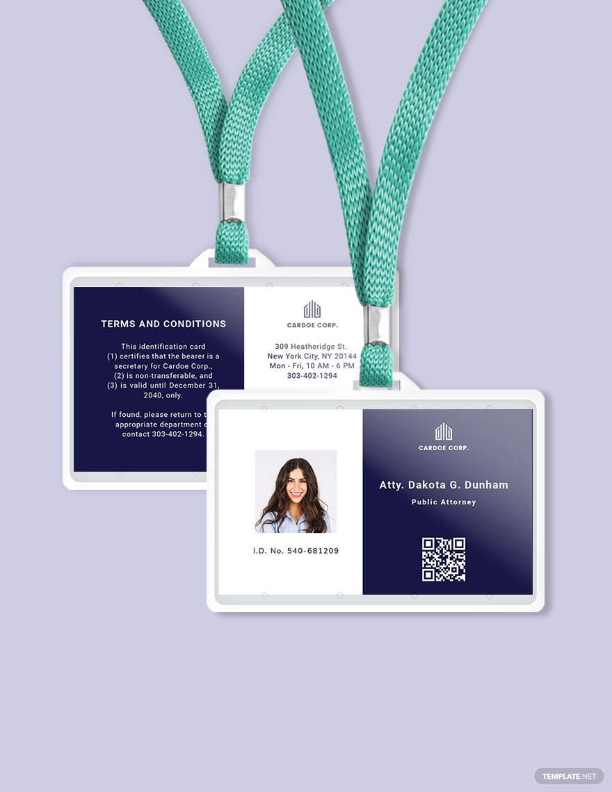 Notary Public ID Card Template