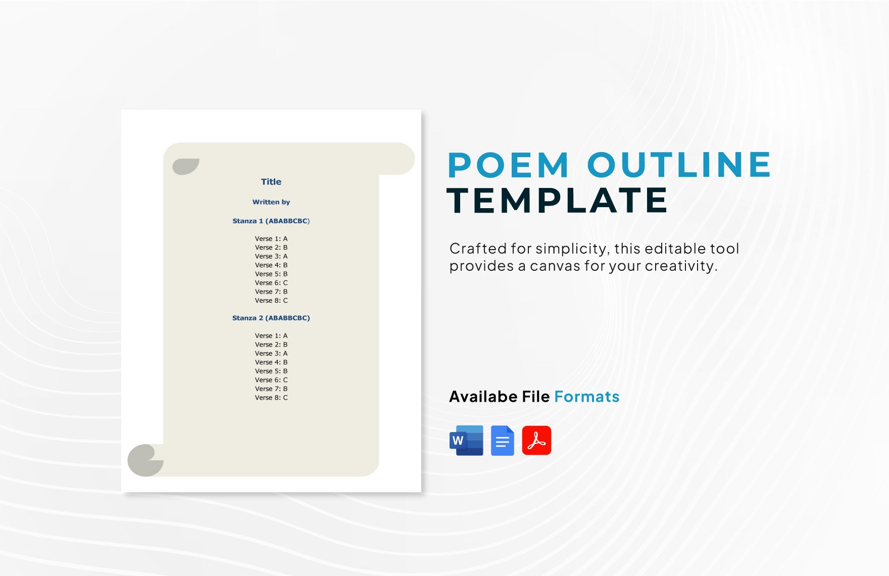 Poem Outline Template in Google Docs Word PDF Download Template net