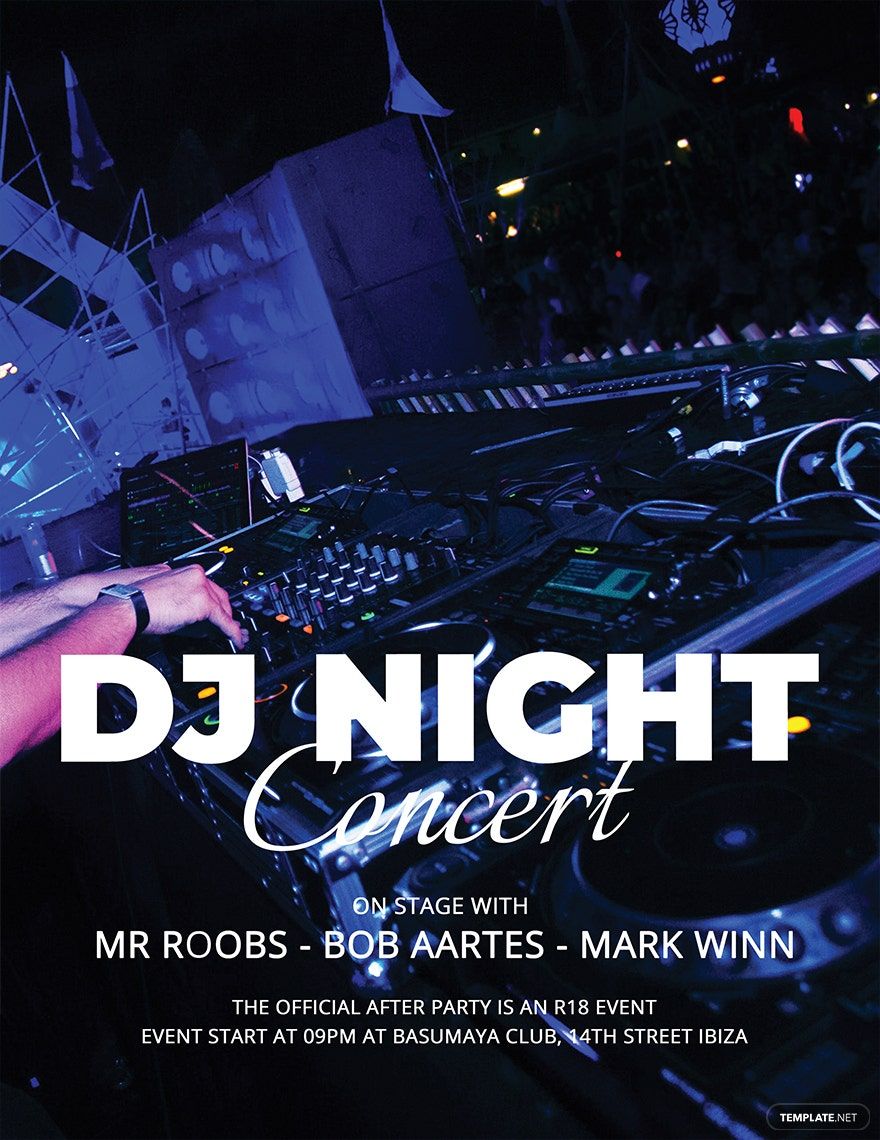 DJ Night Concert Flyer Template