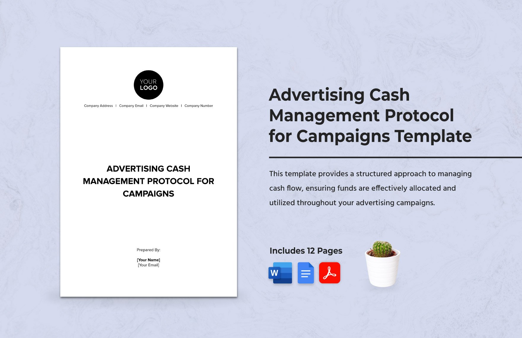 Advertising Cash Management Protocol for Campaigns Template in Word, Google Docs, PDF