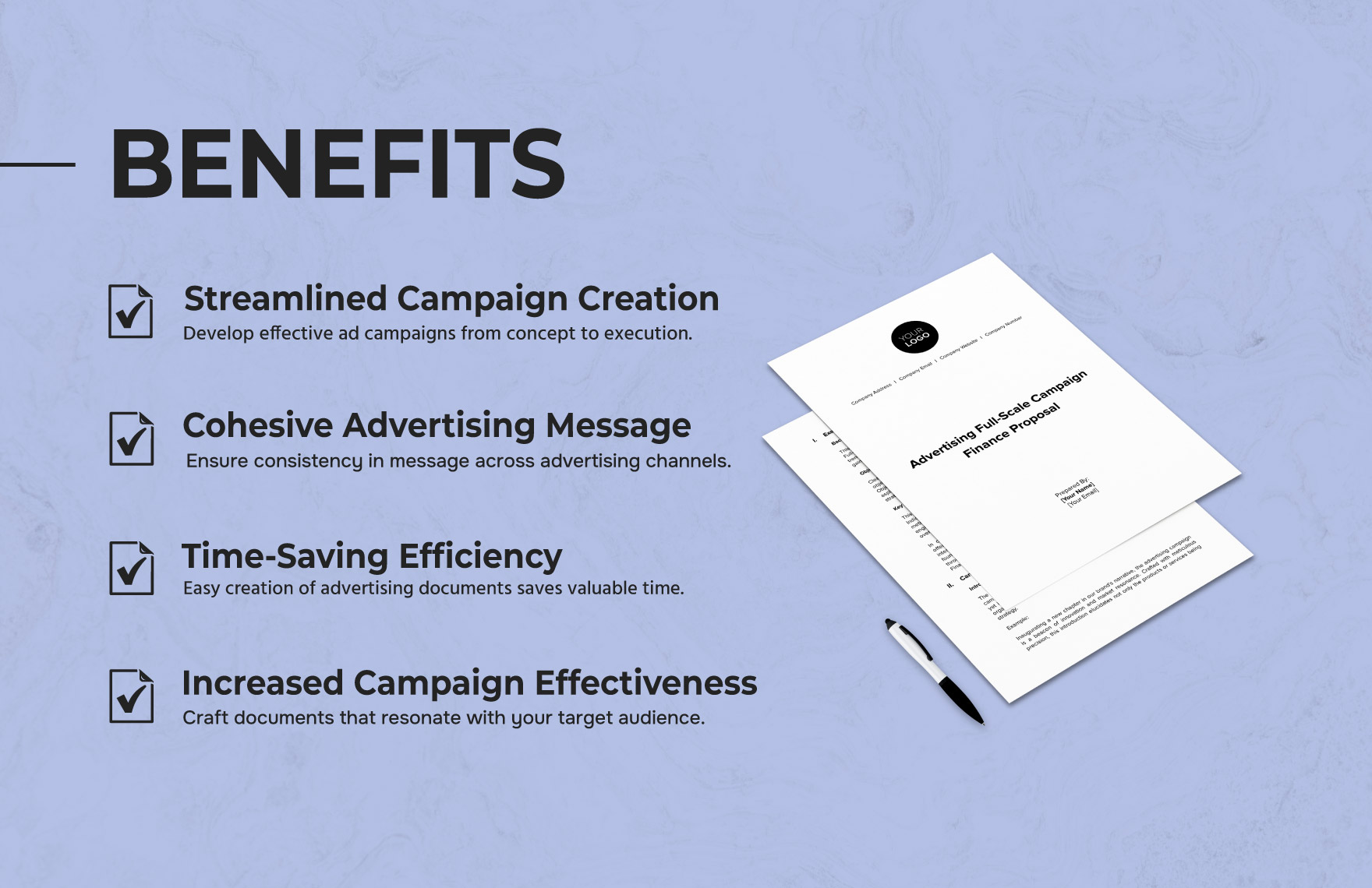 Advertising FullScale Campaign Finance Proposal Template