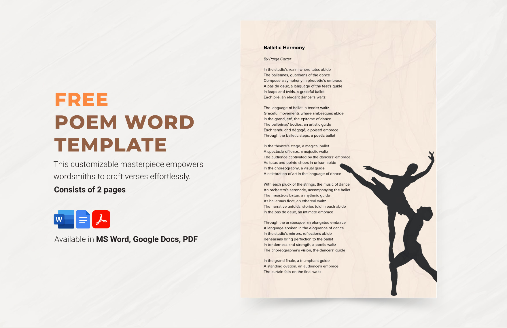 Poem Word Template in Word, PDF, Google Docs - Download | Template.net