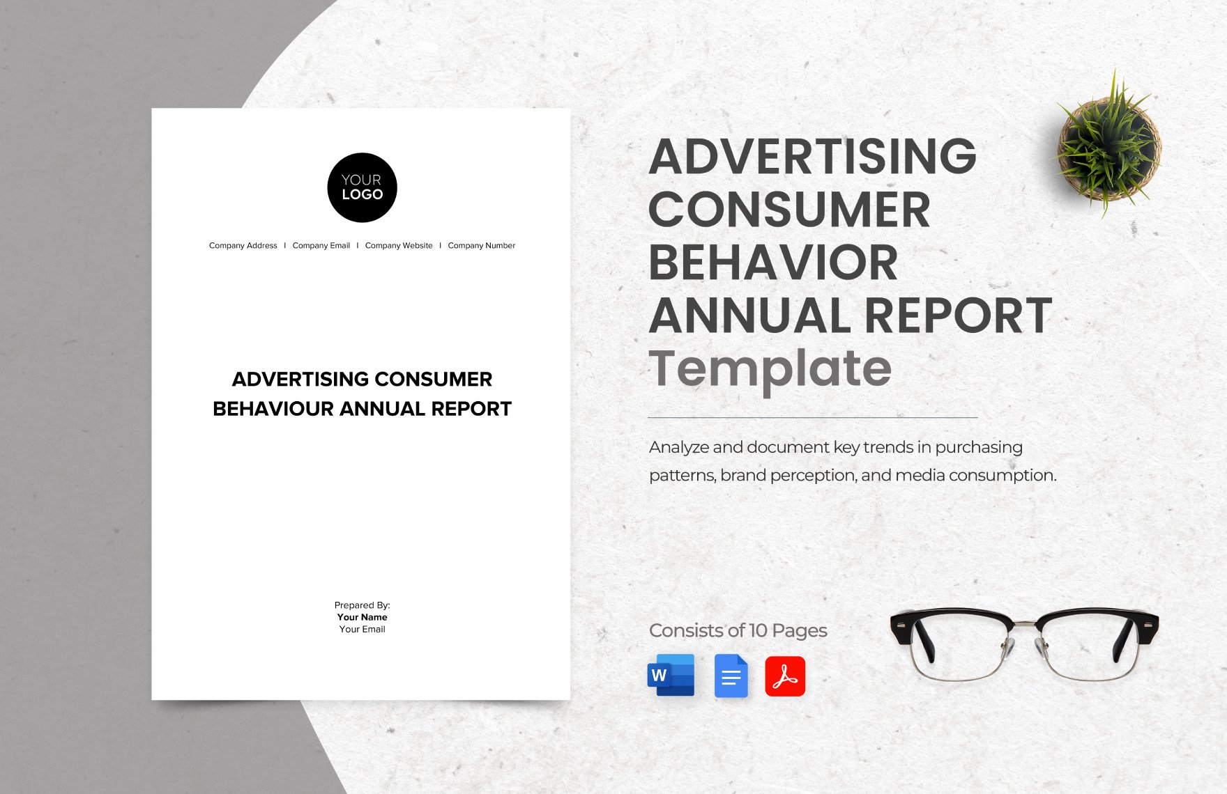 Advertising Consumer Behavior Annual Report Template