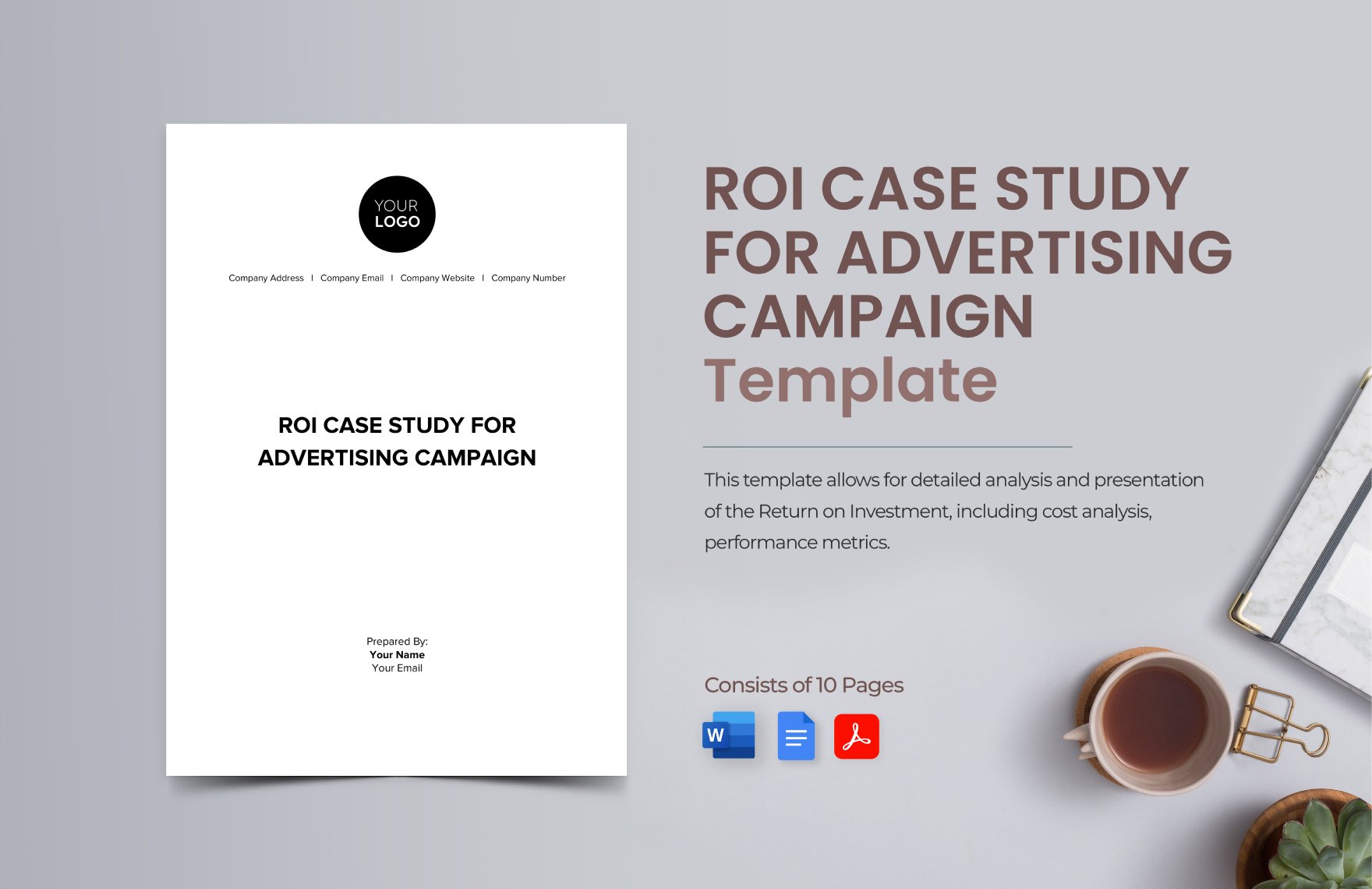 ROI Case Study for Advertising Campaign Template in Word, Google Docs, PDF