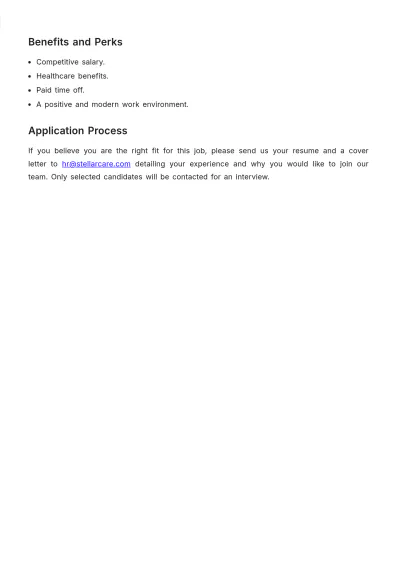 Free Job Description for Customer Care Executive Template to Edit Online
