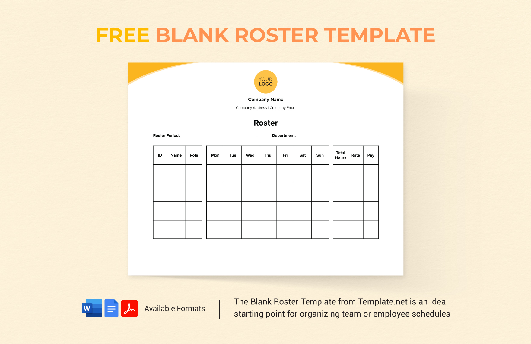 Free Roster with Pictures Template - Download in Word, Google Docs, PDF ...