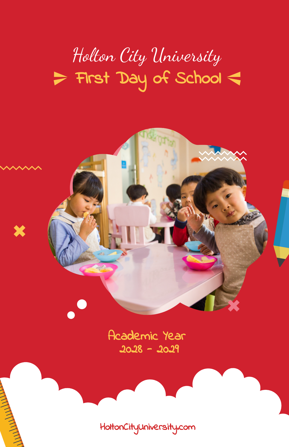 First Day of School Poster Template