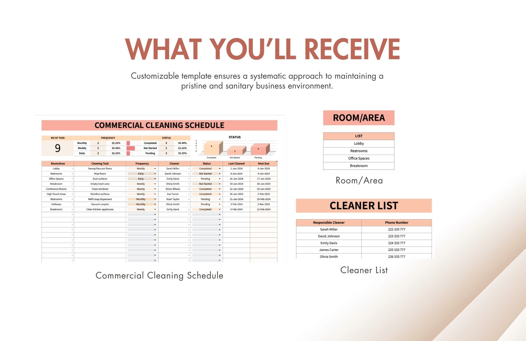 Commercial Cleaning Schedule Template