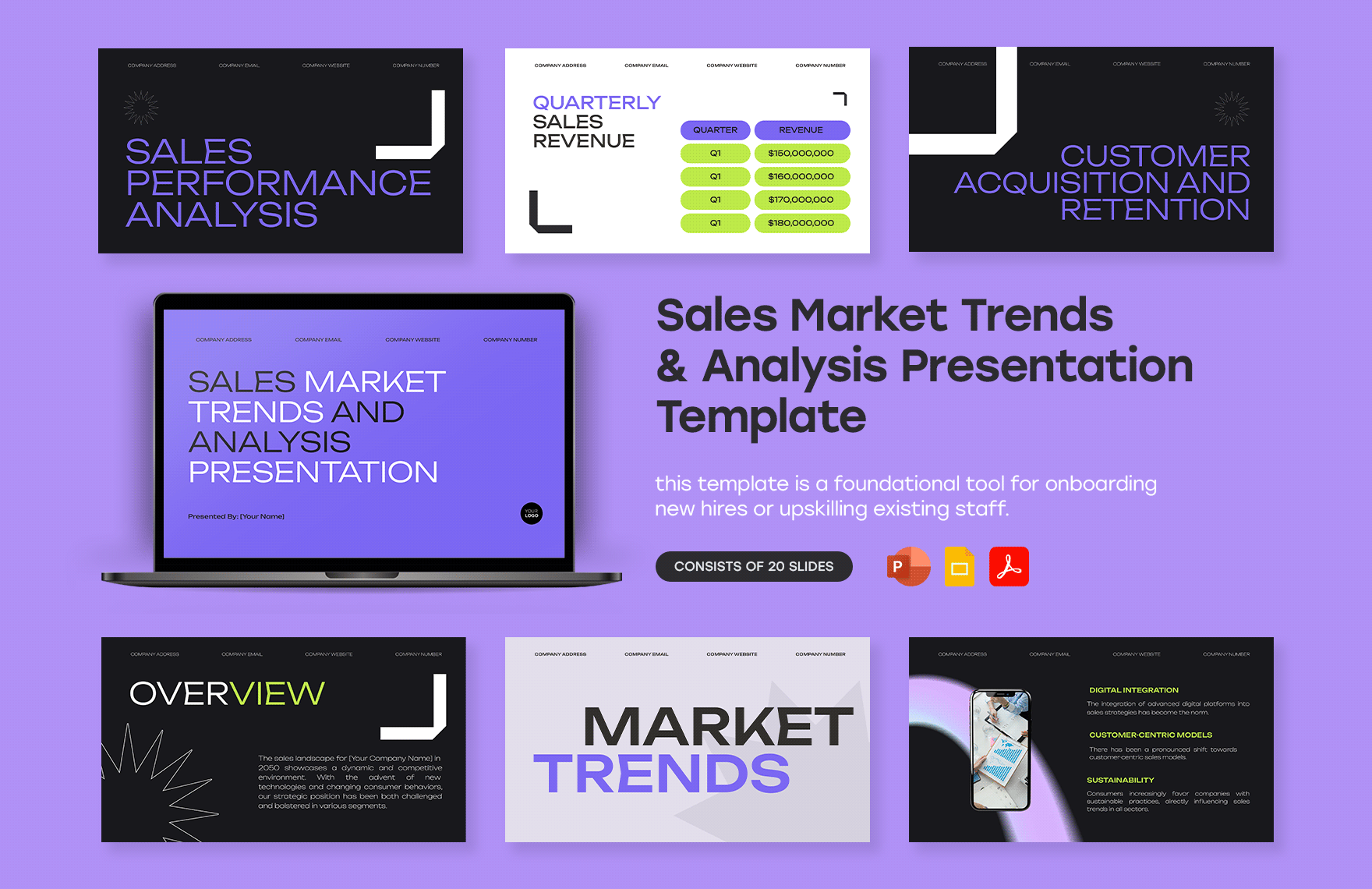 Sales Market Trends and Analysis Presentation Template
