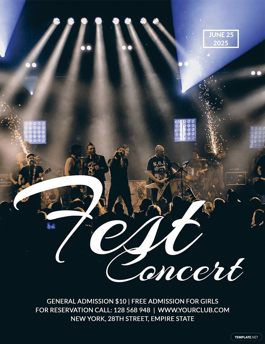 Rock Concert Fest Flyer Template