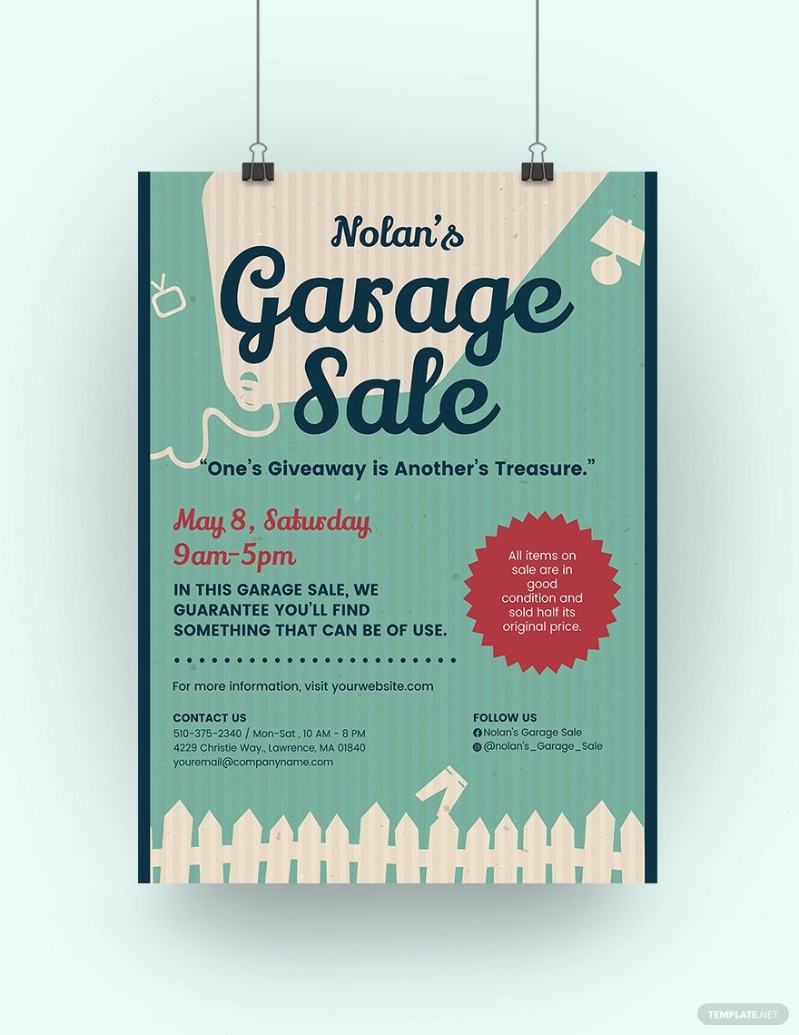 Garage Sale Poster Template