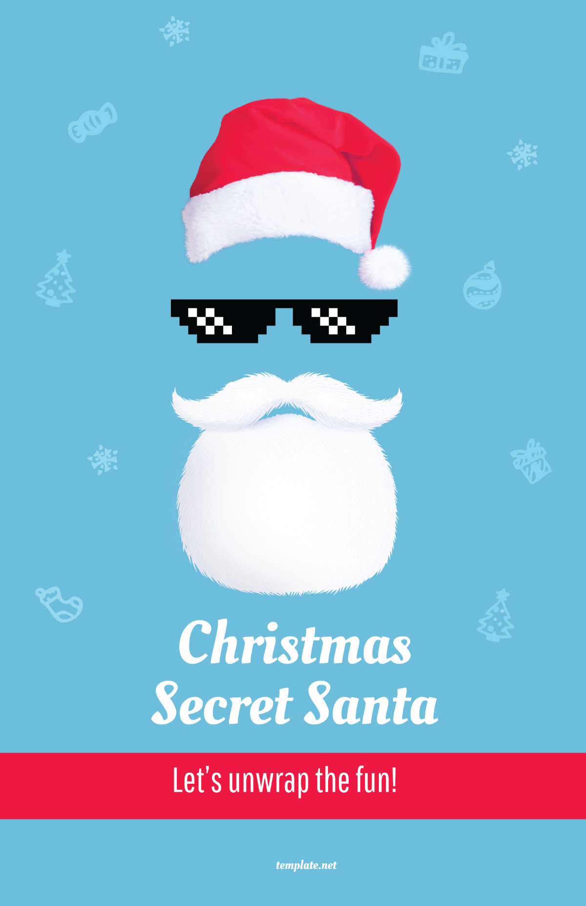  Christmas Secret Santa Poster Template