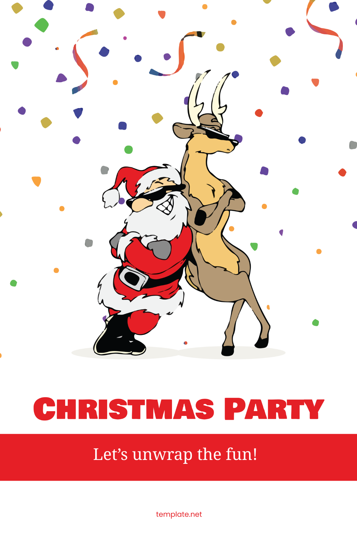 Christmas Party Invitation Poster Template