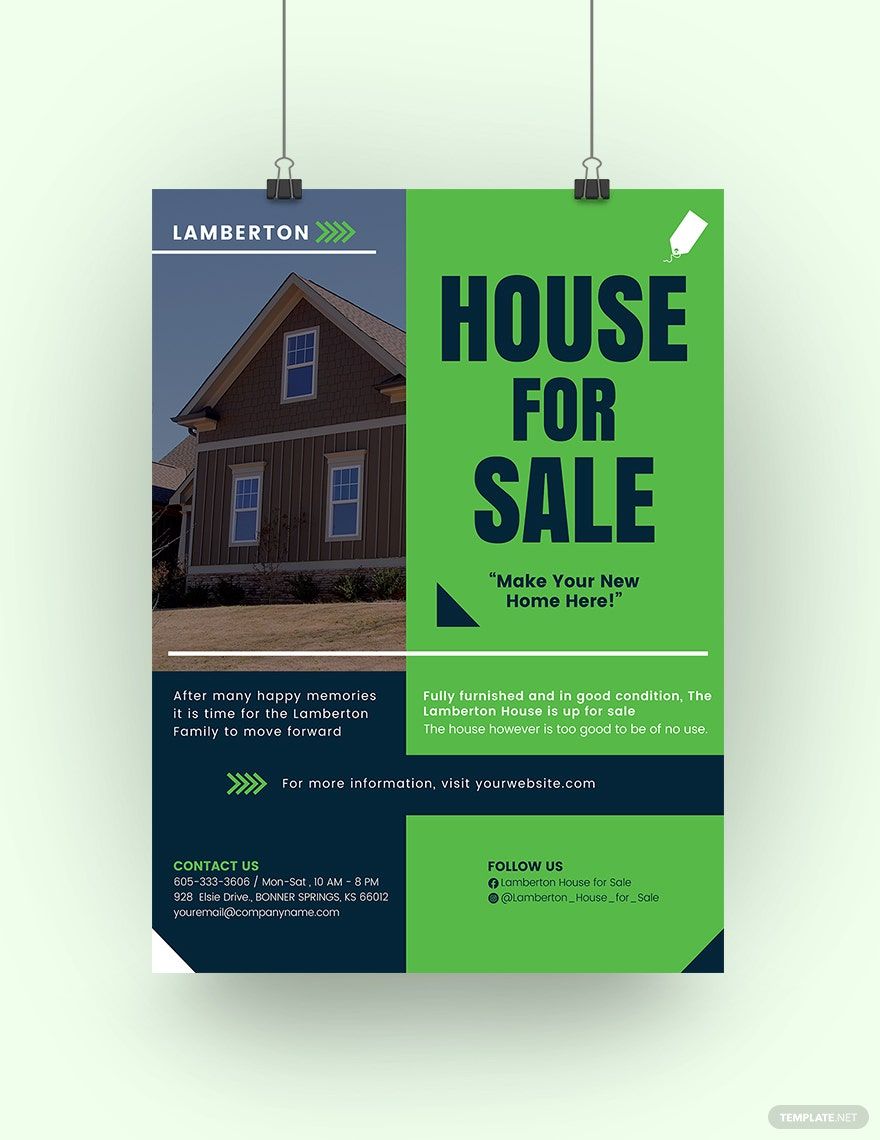 House for Sale Poster Template