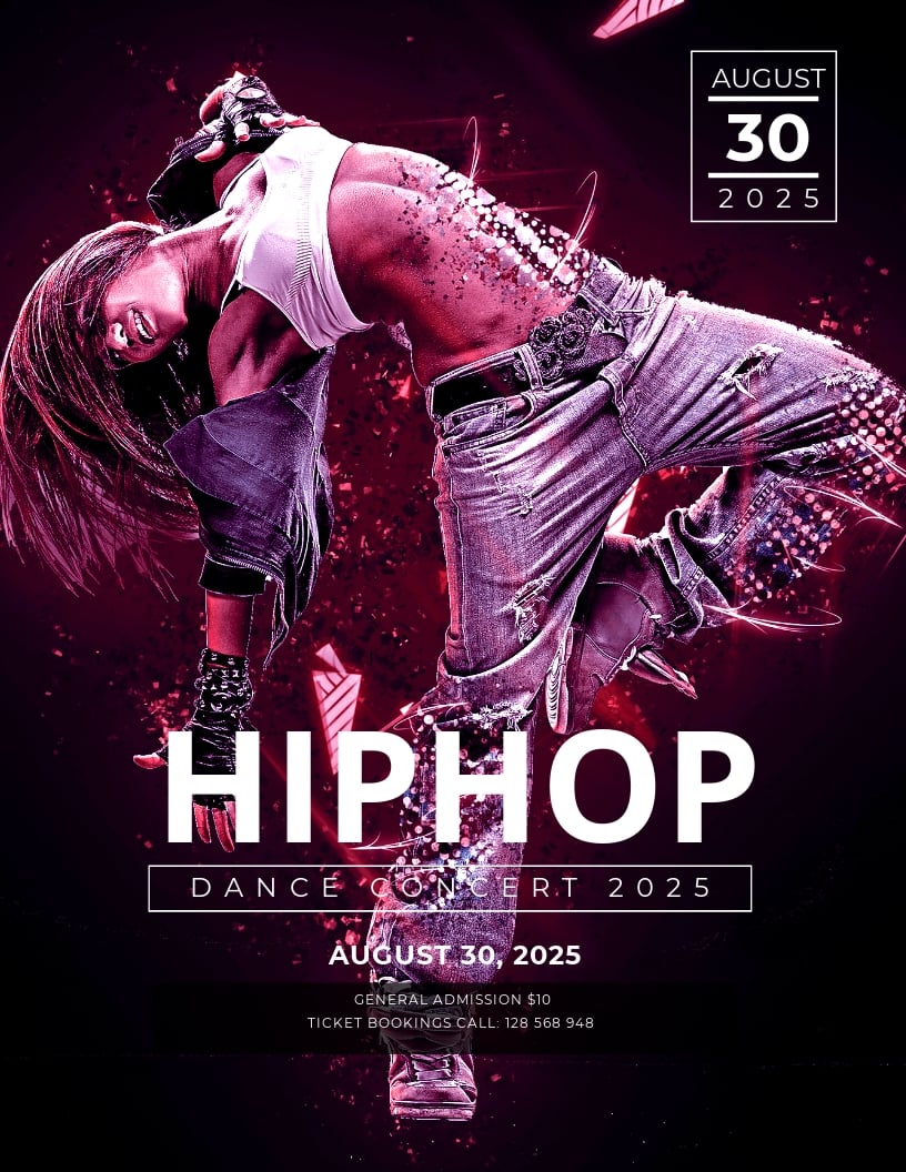 Hip Hop Concert Flyer Template.jpe