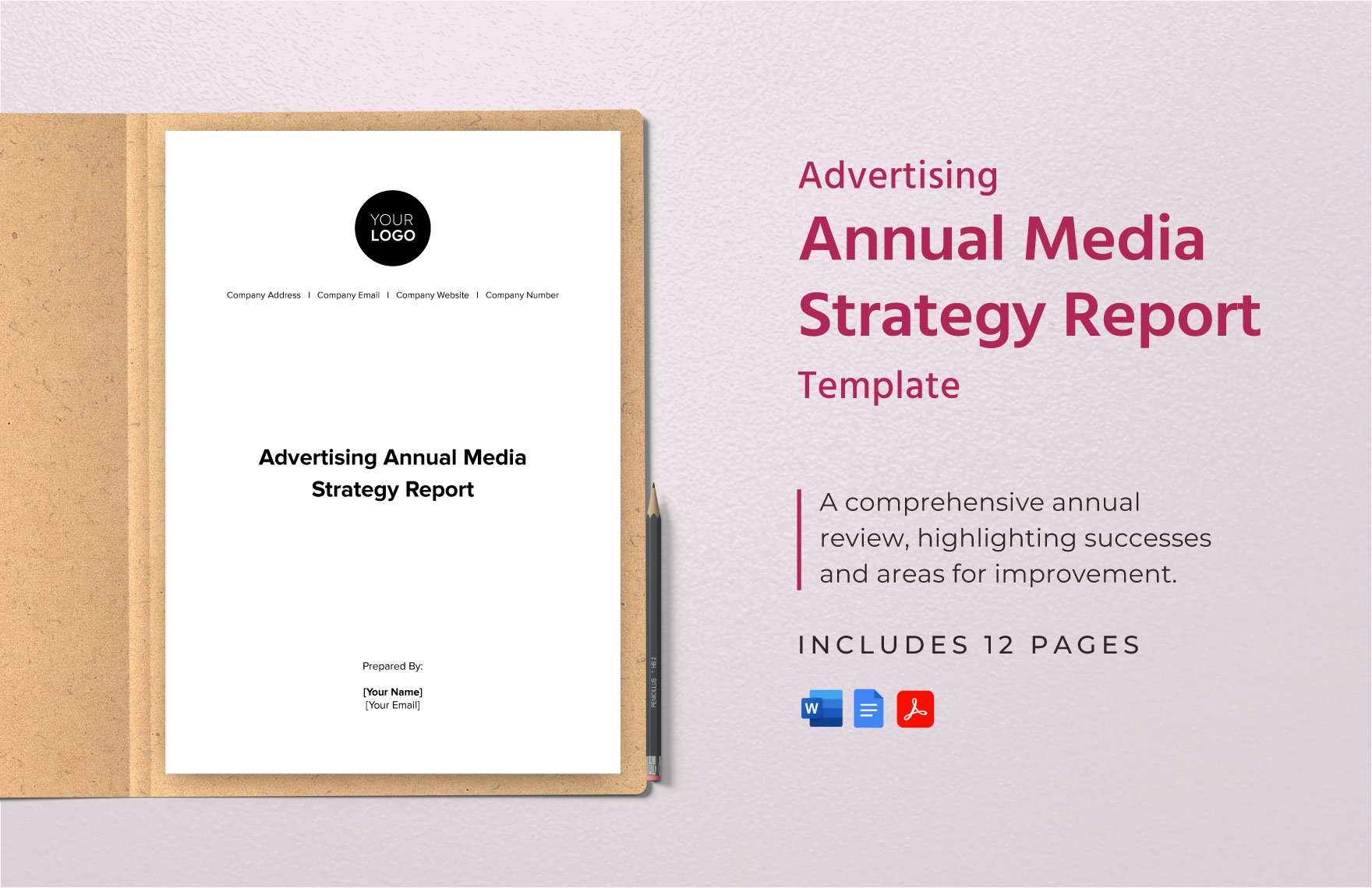 Advertising Annual Media Strategy Report Template