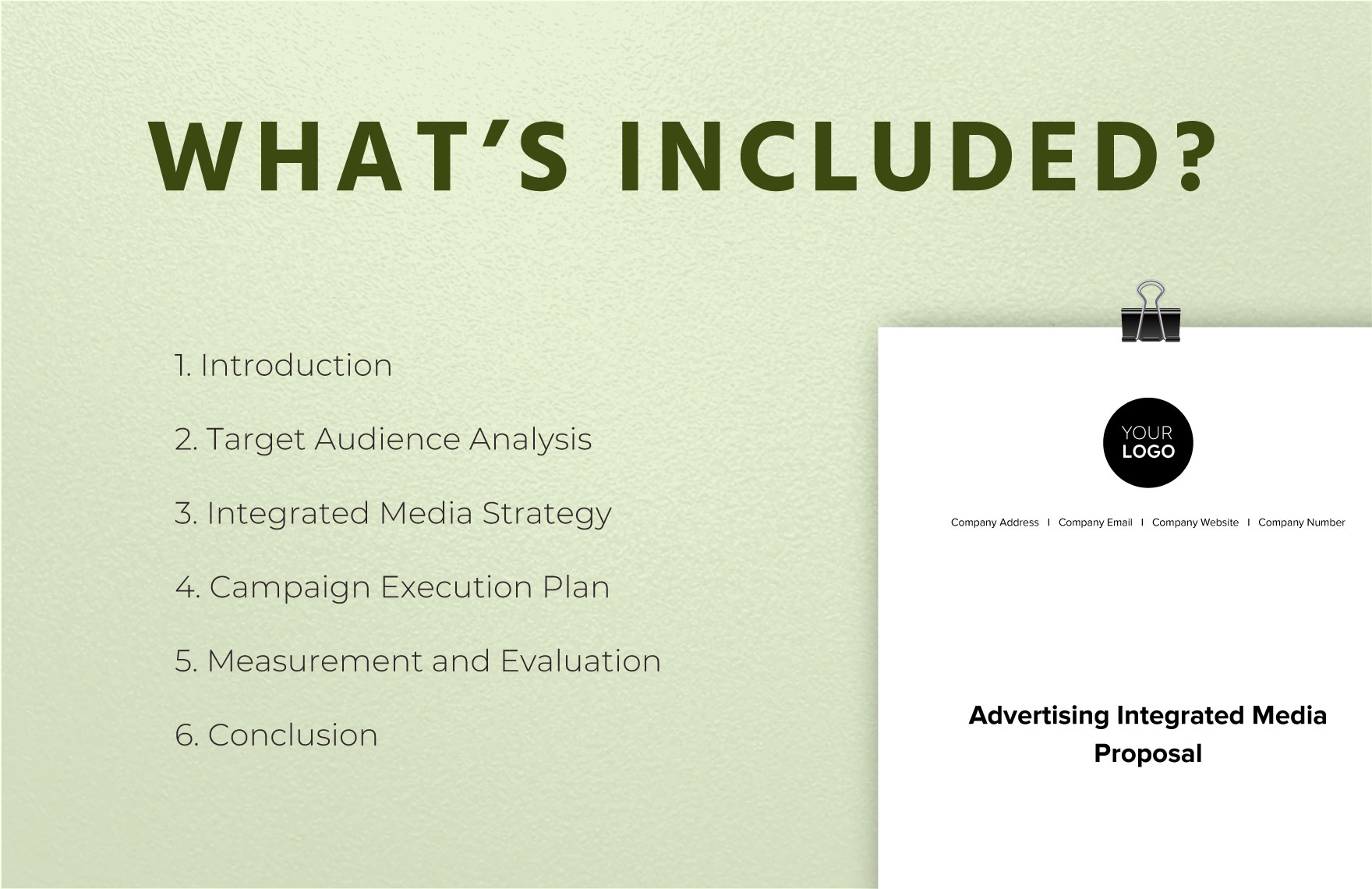 Advertising Integrated Media Proposal Template