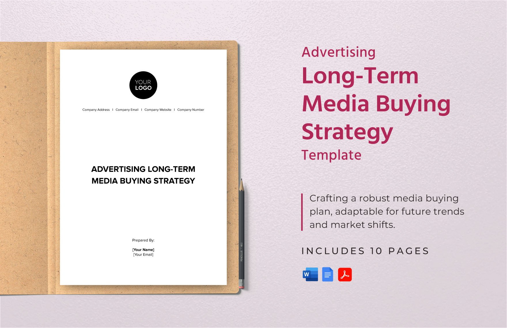 Advertising Long-Term Media Buying Strategy Template in Word, Google Docs, PDF