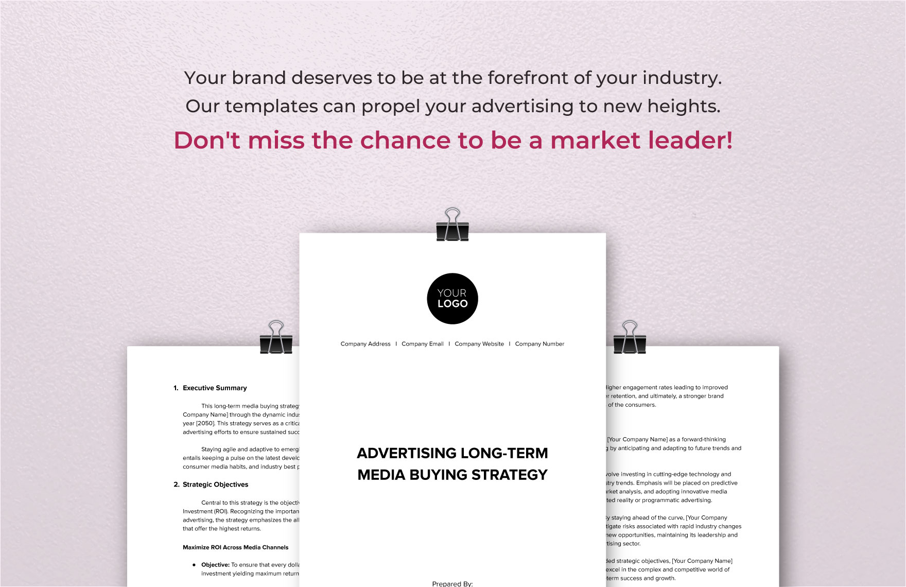 Advertising Long-Term Media Buying Strategy Template