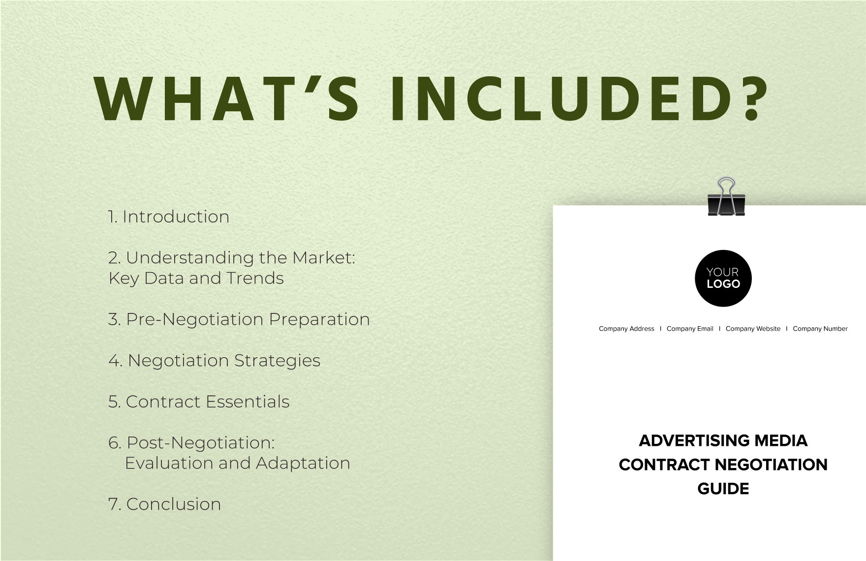 Advertising Media Contract Negotiation Guide Template