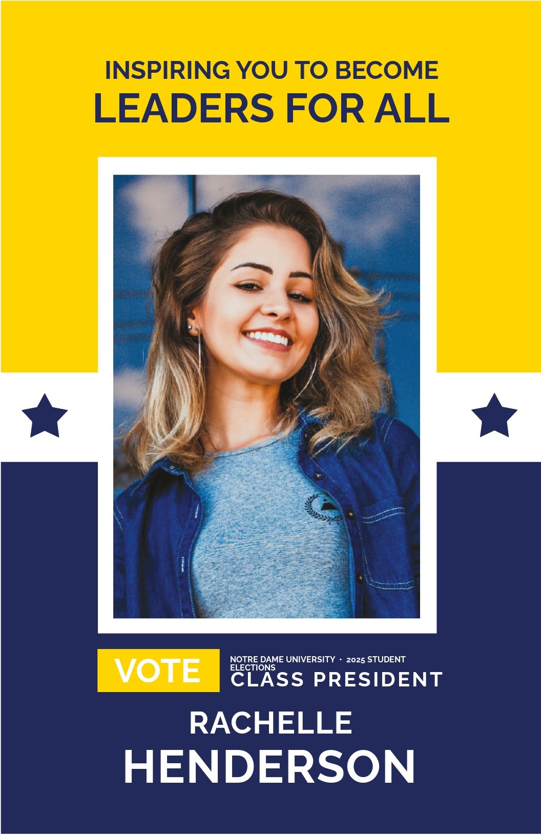 School Election Poster Template in Illustrator, Apple Pages, PSD