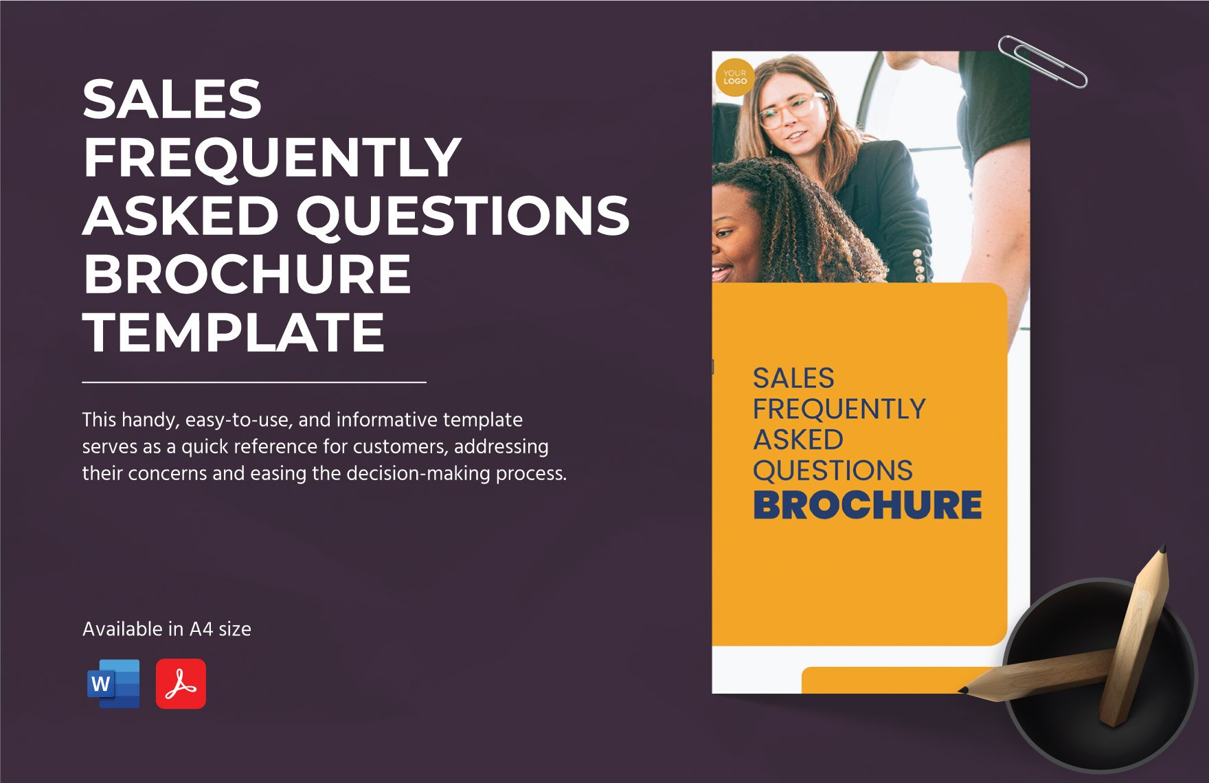 Sales Frequently Asked Questions Brochure Template