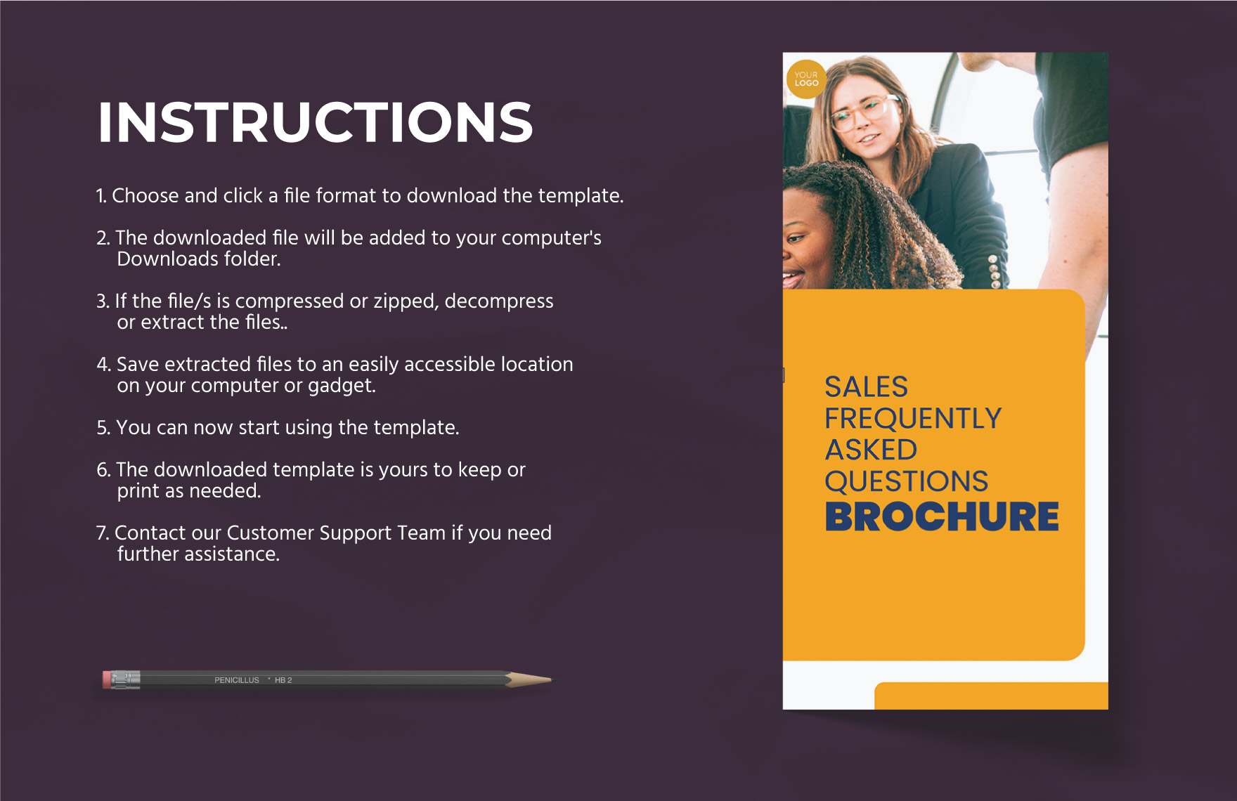 Sales Frequently Asked Questions Brochure Template