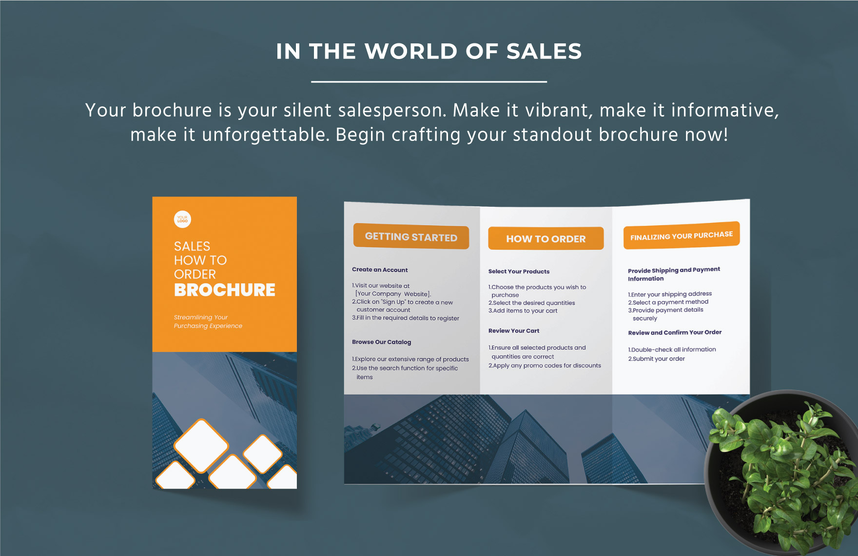 Sales How to Order Brochure Template