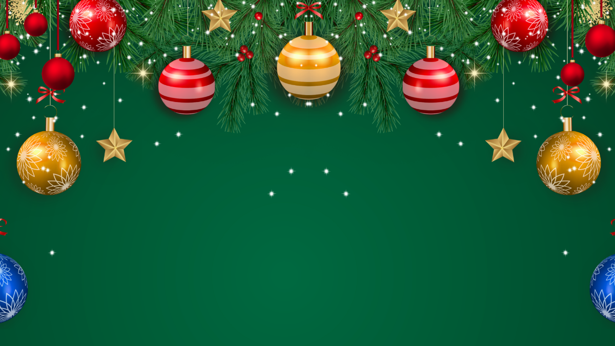 Free Green Christmas Background Template