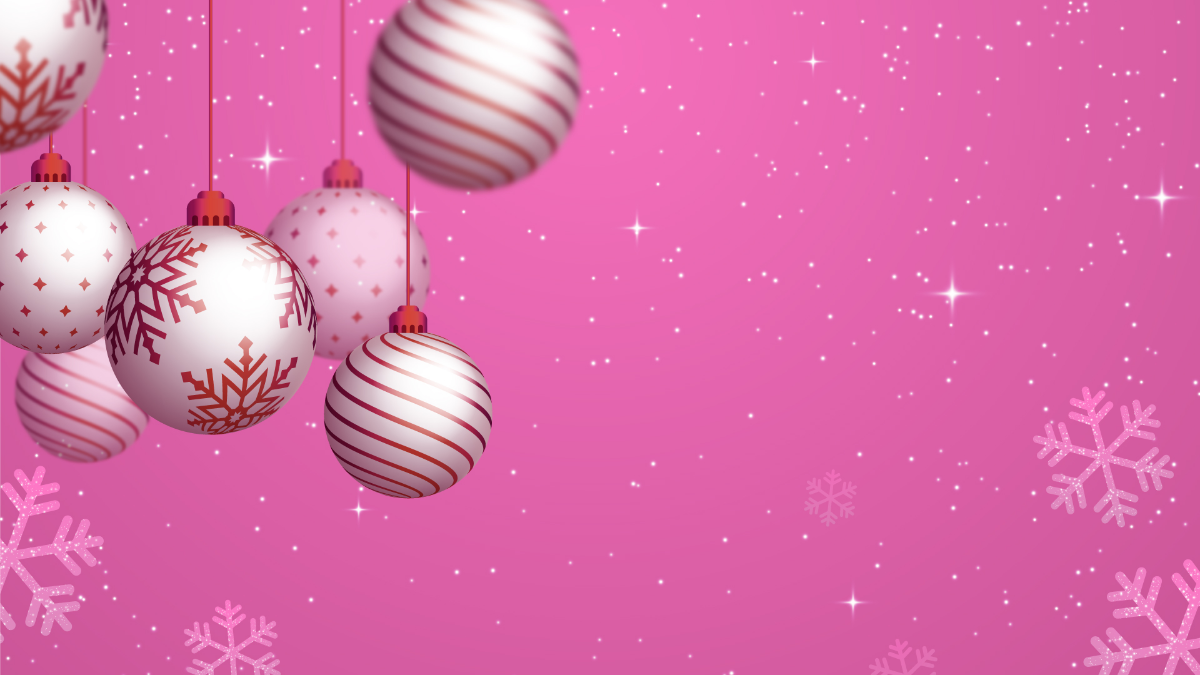 Free Christmas Pink Background Template