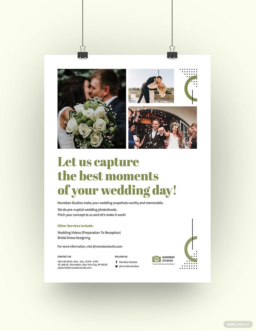 Free Wedding Photography Poster Template