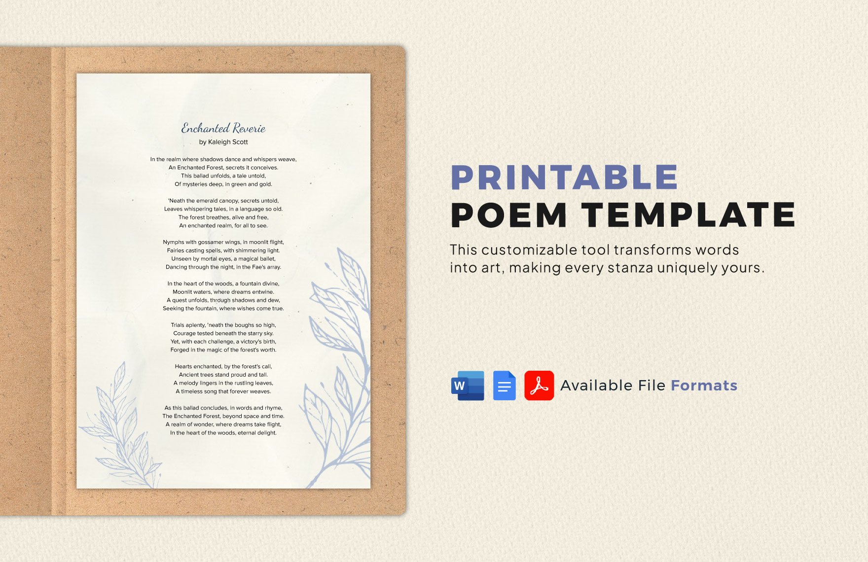 Printable Poem Template
