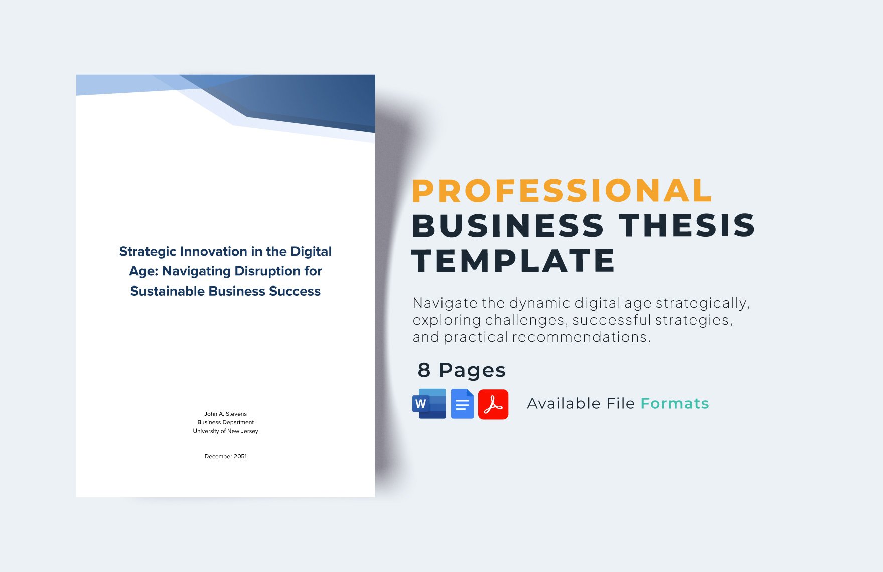 Free Business Thesis Template in Word, Google Docs, PDF