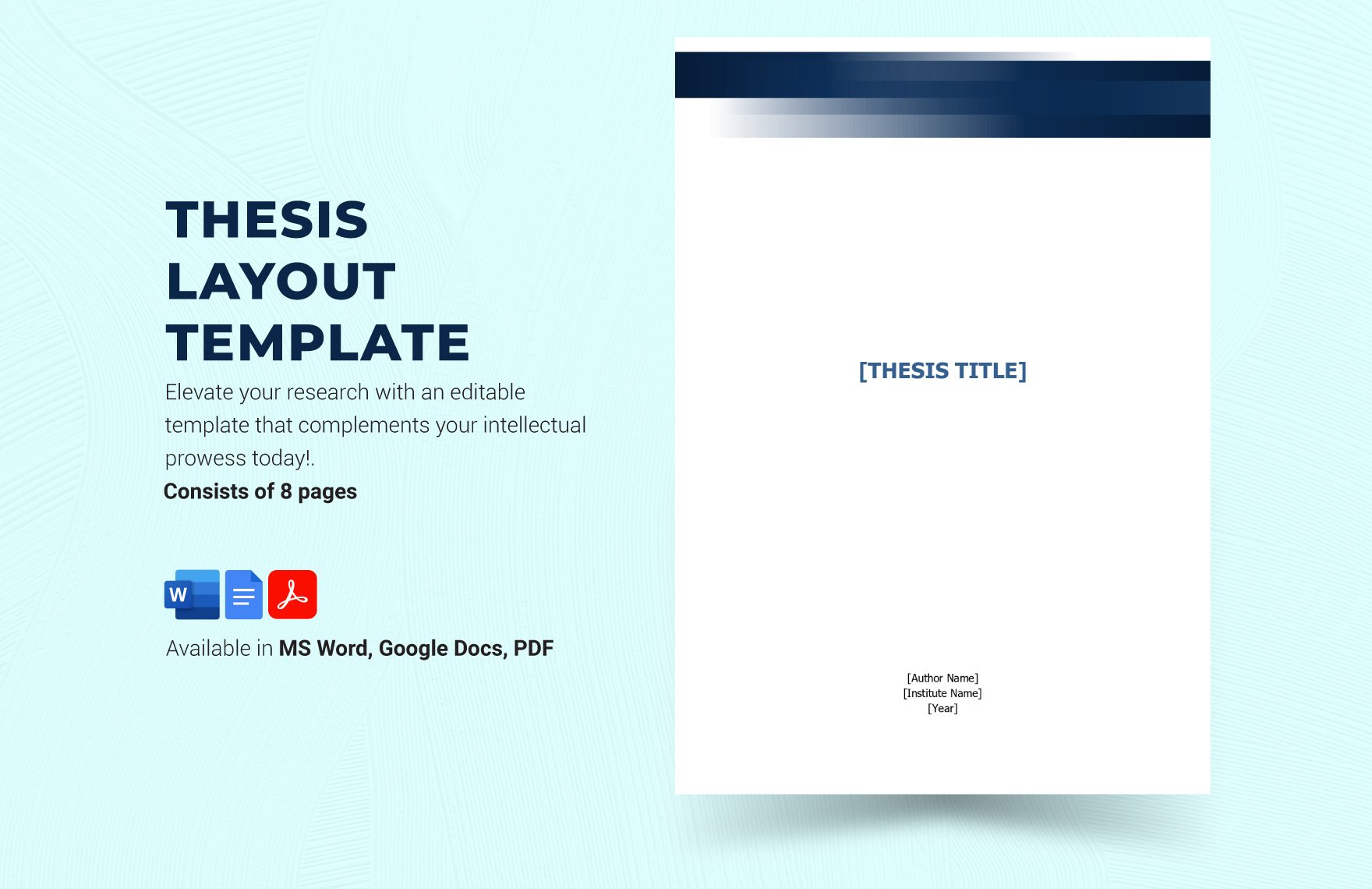 Free Thesis Layout Template in Word, Google Docs, PDF