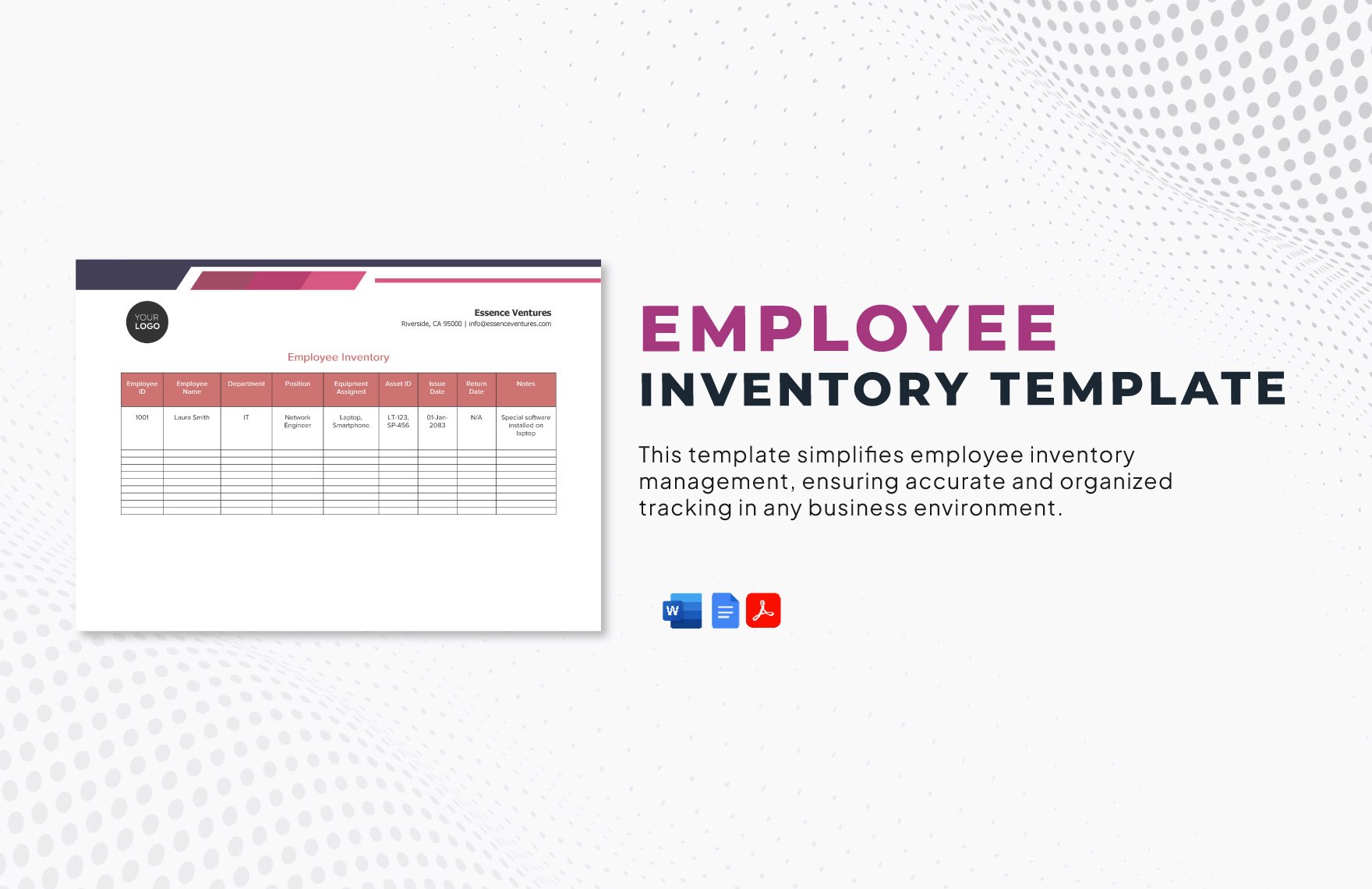 Employee Inventory Template